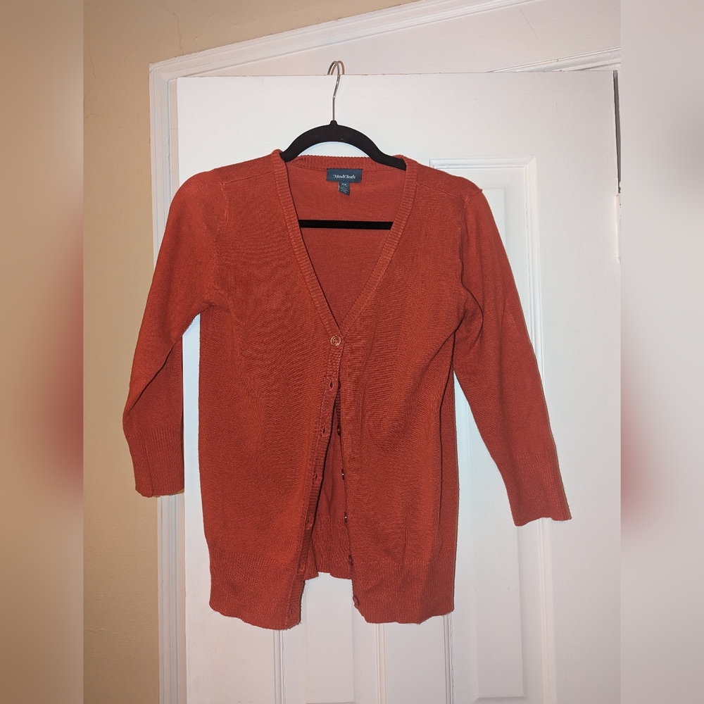 Burnt orange Modcloth Cardigan XS